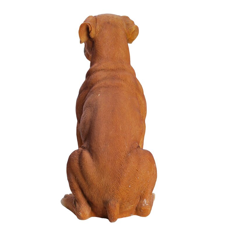 boxer dog welcome statue